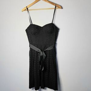 Isaac Mizrahi new york strappy dress women's size small black party dress